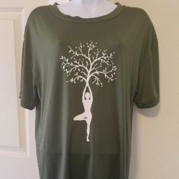 See you Shy Tops - NEW Olive green tree of life 3XL Top